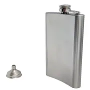 New 296ml/10OZ Stainless Steel Alcohol Pocket Whiskey Flask with Portable Funnel