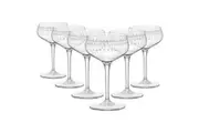 Bormioli Rocco Bartender Novecento Cocktail Glasses - 250ml Art Deco - Pack of 6