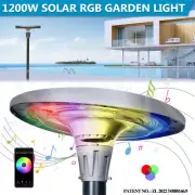 Solar Flood Light LED Yard Street Outdoor Garden RGB Lamp IP65 Waterproof 1200W