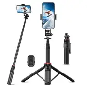 51" Cell Phone Selfie Stick Tripod, with Wireless Remote, Portable, Retractab...