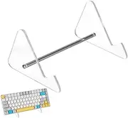 CRASPIRE Keyboard Display Stand Acrylic 1-Tier Keyboard Holder Transparent Acrylic Stand Detachable Keyboard Storage Holder with Platinum Tone Iron Findings for Keyboard Computer Tablet Picture Frame