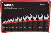 Sunex Tools 9930 SAE Stubby Combination Wrench Set, 3/8-Inch - 15/15-Inch,