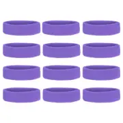 12 Pcs Sweatband Headbands Terry Cloth for Women Men Sports Light Purple