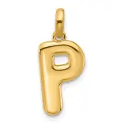 14k Yellow Gold Fancy Letter P