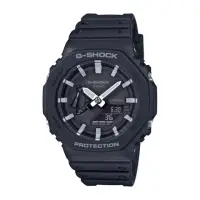 在飛比找momo購物網優惠-【CASIO 卡西歐】G-SHOCK 八角雙顯手錶(黑 GA