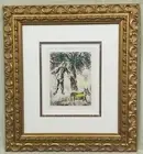 MARC CHAGALL Hand Signed 1931-39 Etching w Hand Watercolor - FIN d'ABSALON