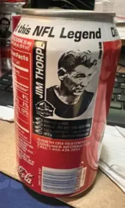JIM THORPE--2000 COCA-COLA CAN---HALL OF FAME SET---940
