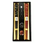 Premium Japanese Chopsticks Reusable with Chopsticks Rest Set of 2 Pairs[ Mad...