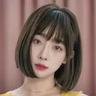 Light Brown Wig Short Hair Wig Synthetic Hair Wig Women Short Wig With Breat CHW