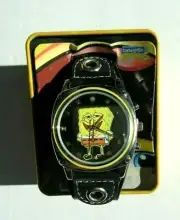 2010 SpongeBob SquarePants Men's Black Strap Watch # SBP628 MZ Berger & Company