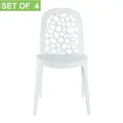 Set of 4 Mason Outdoor Chair - White