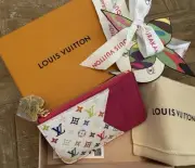 LOUIS VUITTON TAKASHI MURAKAMI LV X TM ROMY CARD HOLDER KAWAII PINK M14155 - NIB