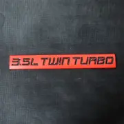 1x Matte Red 3.5L TWIN TURBO Metal Badge Emblem Sticker Decal Pickup 3D V6 Coupe (for: Renault)