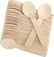 1800pcs 16cm Disposable Wooden Spoons Eco Friendly Cutlery Extra Strong Bulk