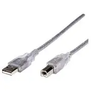 Astrotek USB A-B Cable Translucent Silver 3M - AT-USB-AB-3M