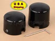 Black CNC Rear Axle Cap Nut Cover For Harley-Davidson FLSTN Softail Fatboy FLSTF