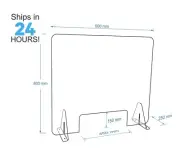 80x90cm Sneeze Guard/Clear Acrylic Hygiene Screen Barrier / Protective-shield