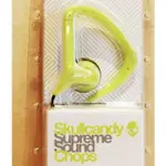 大降價！全新 SKULLCANDY SUPREME SOUND CHOPS 螢光綠色運動掛耳無麥克風耳塞式耳機！