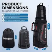 Golf Travel Bag FOR Airline Wproof 1680D Oxford Fabric TSA Built-In Lock Ov