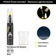 Touch Up Paint For Nissan All Models B01-W2 Blue With Polish Paste