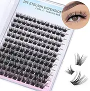 MAGEFY False Eyelashes 144 Clusters Of Eyelashes 9-13mm Segmented Eyelashes With Longer Curls C Personal DIY Home Eyelashes Of Different Lengths