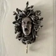 Head Of Medusa Statue Cold Cast Bronze Wall Hook Greek Mythology Gift Décor