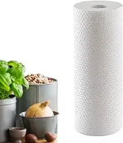 FOCCAR Kitchen Paper Towels - 50 Sheets Cleaning Paper Roll,Wet and Dry Extra Thick Non-Woven Paper Towels Rolls for Kitchen Grill Pots Sinks Countertops Glass Ceramic Cooktops