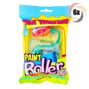 6x Packs Face Twisters Paint Roller Sour Gel Rainbow Flavored Candy | .78oz