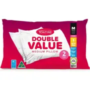 Tontine Double Value Medium Pillow 2 Pack