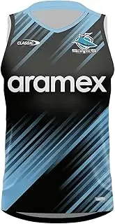 [Classic Sports] NRL 2024 Training Singlet - Cronulla Sharks - Black - Adult - Mens