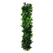 Artificial Extendable Hanging Bright Green Ivy Bush With Purple Flowers 55cm UV Resistant