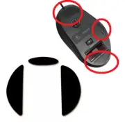 0.8mm PTFE Mice Mouse Stickers Feet Skates Pads Set For Logitech G500 G500s H