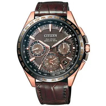 CITIZEN 星辰 星辰GPS光動能鈦衛星計時腕錶 - 咖啡色/44mm (CC9016-01E)