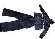 [gernie] Rain Jacket Pants Suit, Split Type Navy Blue Waterproof Abrasion Resistant Easy to Take Off Windproof Rain Suit for Daily for Motorcycling for Women (L)