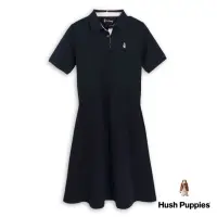 在飛比找momo購物網優惠-【Hush Puppies】女裝 洋裝 素色刺繡狗修身短袖P
