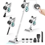 [Sicilaien] 400W/28KPA Cordless Vacuum Cleaner, 6 in 1 Stick Vacuum with Powerful Suction, Detachable Battery, Max 50 Mins Runtime, Vacuum Cleaner for Home All Floors, Hardwood, Carpet, Pet Hair