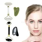 Jade Roller for Face and Gua Sha Set - Beauty Cosmetic Facial Skin Roller