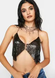 Runs Deep Chainmail Crop Top