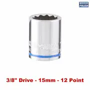 Kincrome K2840 - Socket 3/8" Drive 15mm Mirror Polish
