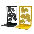 Hollow Out Weighted Bookends 3 Styles Ginkgo Leaf Bookshelf Office Desktop