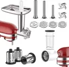 Meat Grinder & Slicer Shredder Attachments for Kitchenaid Stand Mixer, Meat Grin