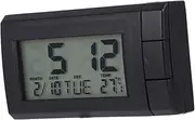 1Pc Car Temperature Display Clock Multi Function Luminous Clock for Vehicles Easy Installation Backlight Durable Self Adhesive Design