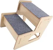 Dog Stairs 2 Step Wooden Pet Ladder Easy Install Pet Step Portable Dog Climbing Ramp
