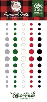 1 Pack Echo Park Paper A LUMBERJACK CHRISTMAS Decorative Enamel Dots