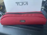TUMI Accent Accessory Cord Pouch Red and Black with Silver Letters