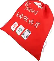 minkissy Mahjongg Accessories Large Capacity Storage Pouch Drawstring Closure Durable Functional