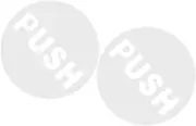 Gadpiparty Vinyl Push Pull Door Signs Round Glass Window Clings Adhesive Stickers for Home Office Cafe