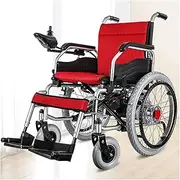 Electric Wheelchair - Multifunctional Lightweight Foldable, Fully Automatic Elderly, Disabled Scooter, Red (Body Weight: 99 Lbs)