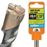 Sutton Tools 28.0 x 460mm 6 Cut SDS Plus Reo Pro Masonry Drill Bit
