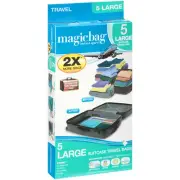 MagicBag Original 5 LARGE SUITCASE TRAVEL VACUUM COMPRESSION SEAL STORAGE BAGS